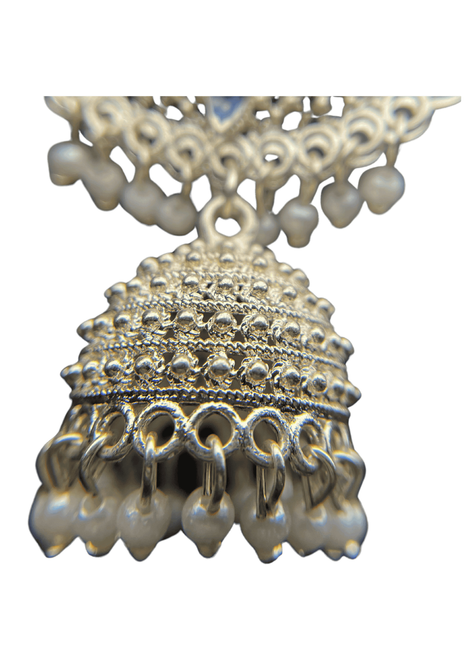 Elegant Silver-Plated Traditional Jhumka Earings